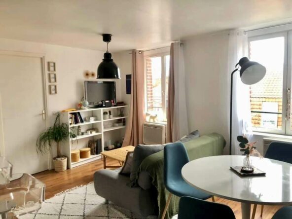 Image représentant le salon d'un Appartement à vendre dans le Vieux Lille par agence immobilière Lille