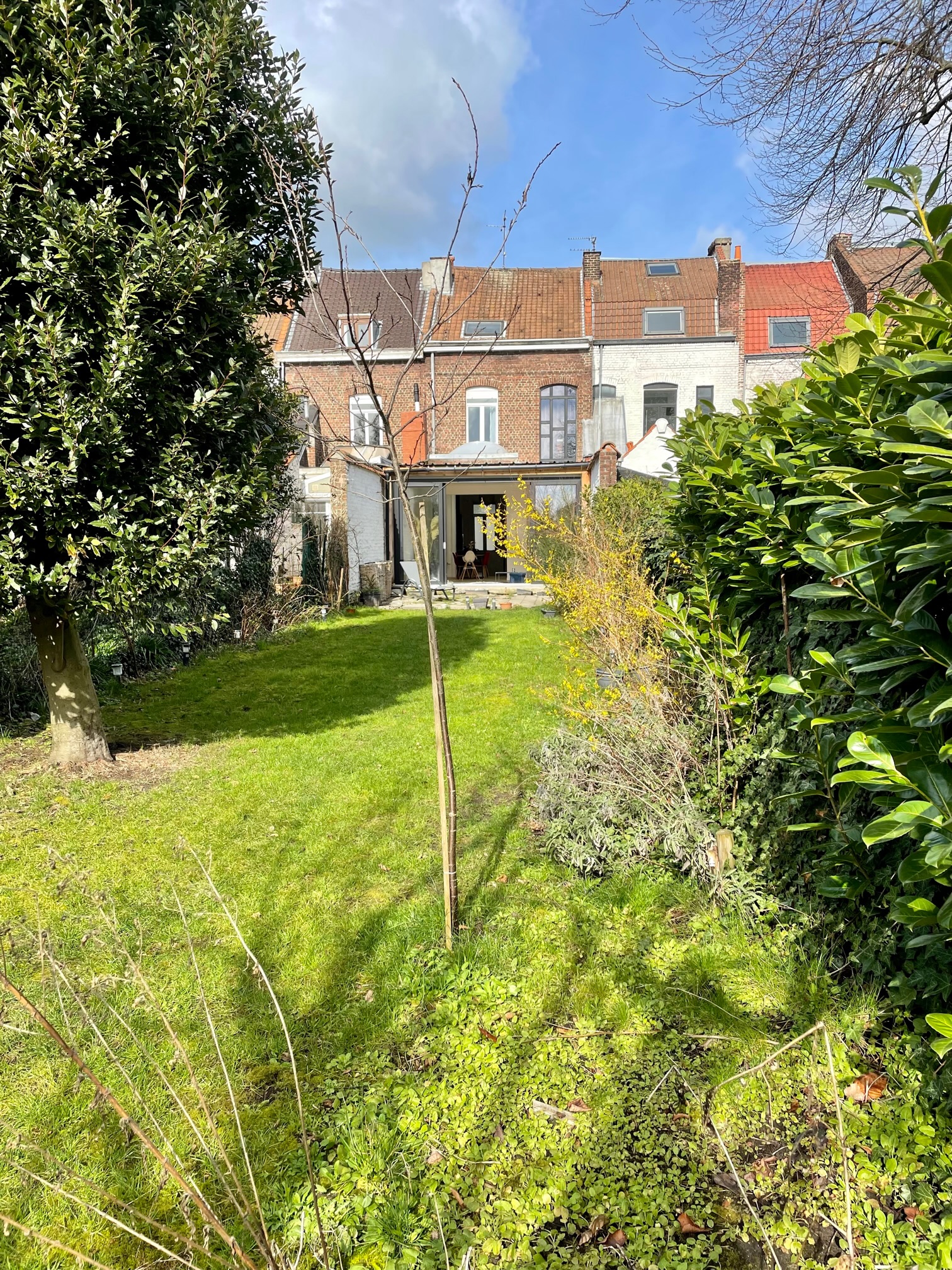Image représentant le jardin d'une maison à vendre sur mouvaux par une agence immobilière de Lille.